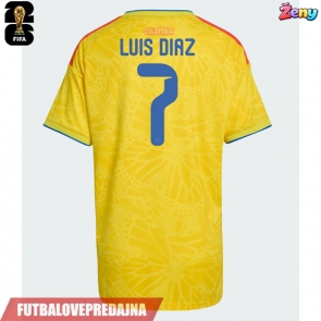 Lacne Ženy Futbalové dres Kolumbia Luis Diaz #7 MS 2026 Krátky Rukáv - Domáci